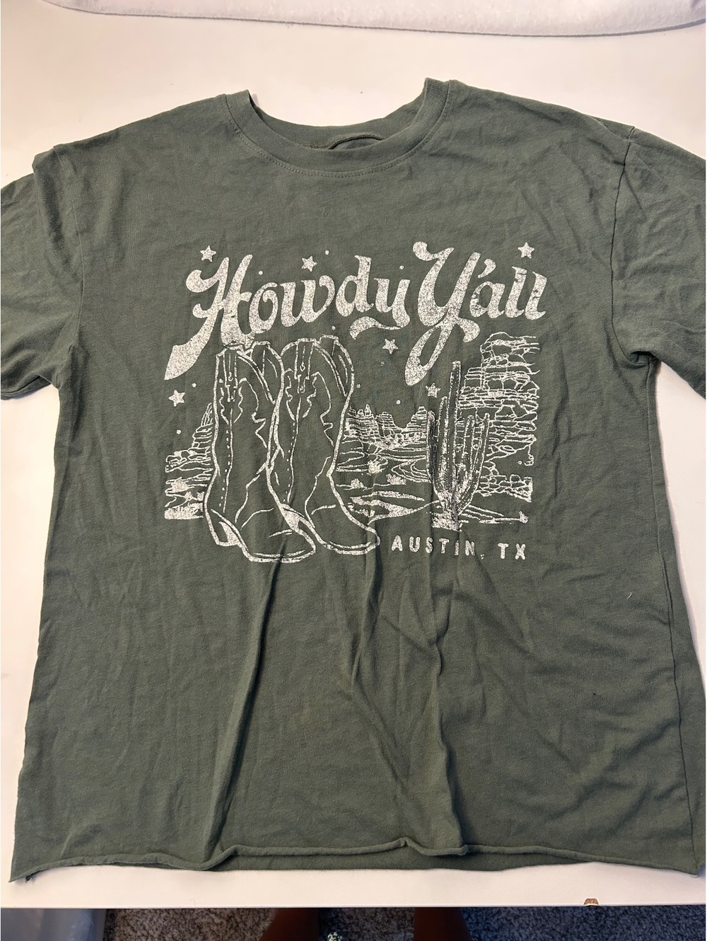 Awake Boutique Howdy Yall Austin Tx Cropped Tshirt